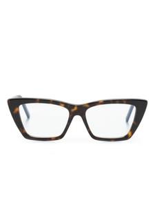 Saint Laurent Eyewear очки Mica в оправе 'кошачий глаз', коричневый