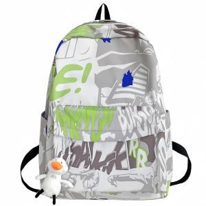 Нейлоновый рюкзак унисекс серый BALANG, серый граффити, шарм в комплект не входит