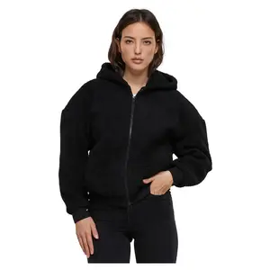 Толстовка Urban Classics Oversized Sherpa full zip, черный
