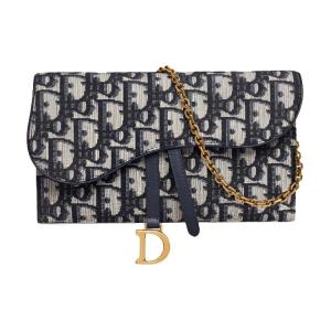 DIOR Седловая сумка из коровьей кожи комбинированная Седловая сумка Сумка ручная наплечная Сумка через плечо Женский бумажник джинсовый синий