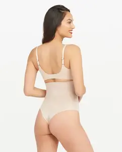 Утягивающий пояс в стиле стринги с высокой талией Spanx, бежевый