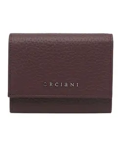 Небольшой мягкий кожаный кошелек-конверт Orciani, красный