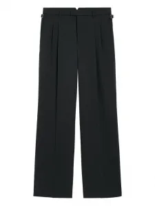 Широкие брюки со складками AMI Paris, черный