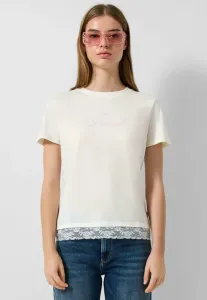 Футболка с принтом Qs, Creme