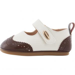 Нескользящие, противоударные, дышащие, легкие, амортизирующие низкие детские туфли для младенцев и малышей EBMINI, бежевый/коричневый