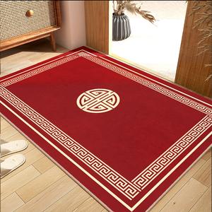 Budis Ковер 80х100 см для прихожей/ванной в новом китайском стиле, водонепроницаемый, противоскользящий, утолщенный Flocked