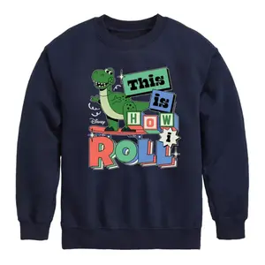 Флисовая толстовка с принтом «История игрушек Рекс» для мальчиков 8-20 лет «Вот как я катаю» Disney / Pixar, синий