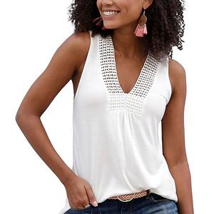 Женский топ с кружевной вставкой Lascana, White