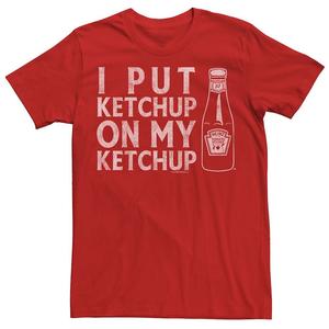 Мужская футболка Heinz I Put Ketchup On My Ketchup с рисунком Licensed Character, красный