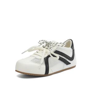 Rosa Bianca Высокие низкие кеды женские бело-черные с овчиной внутри, цвет White Black (Sheepskin Lining)