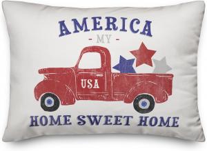 Creative Products Декоративная подушка красного цвета America My Home Sweet Home