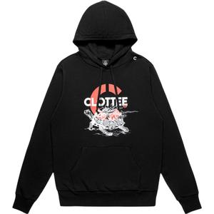 Капюшонный свитшот свободного кроя Heavyweight, мужской, для весны и осени CLOT, черный