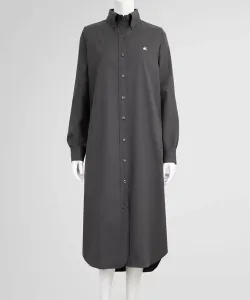 Платье-рубашка из хлопковой саржи с логотипом GF Brooks Brothers, цвет Gray