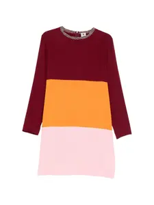 Платье с цветовой блокировкой и украшением Missoni, красный