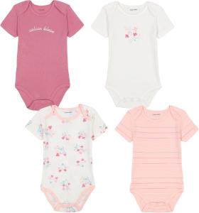 Комплект из 4 боди Calvin Klein для мальчиков, Cashmere Rose/Egret/Gossamer Pink