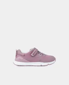 Детские кожаные кроссовки на липучке и шнурках Biomecanics, цвет Lila