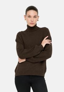 Джемпер LIU JO POLO-NECK WITH MICRO-SEQUINS, Brown