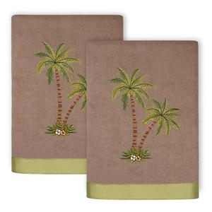 Linum Home Textiles Palmera Набор украшенных полотенец для рук из 2 предметов, цвет Cocoa