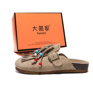 Женские сандалии с защитным носком, устойчивые к истиранию Dawei's house, Yellow