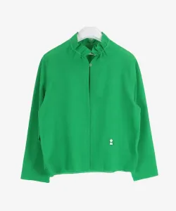 Кардиган с воротником-стойкой из смесовой хлопковой ткани Studio Picone, цвет Green(050)