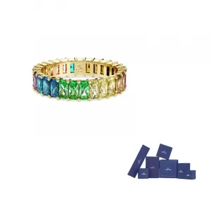 Swarovski Позолоченное кольцо с цирконием и драгоценными камнями для женщин, мультиколор