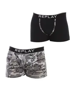 Удобные эластичные хлопковые боксерские шорты Replay, мультиколор