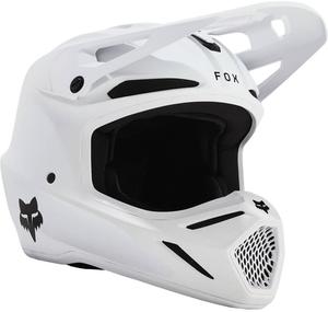 Мотоциклетный шлем Fox Racing Unisex V3 для мотокросса и бездорожья, Matte White Solid