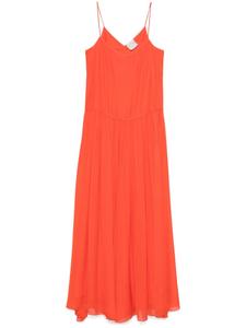 Forte Forte шелковое платье макси, оранжевый