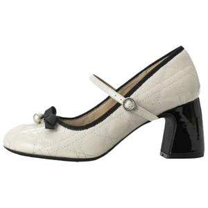 Туфли Мэри Джейн женские цвета экрю BINGO DUCK, Ecru