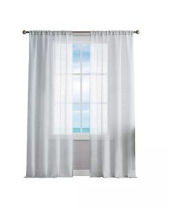 Коллекция пар карманных оконных занавесок Erasmus Sheer Rod Nautica, серый