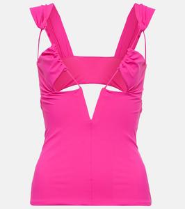 Трикотажный топ с вырезом Nensi Dojaka, розовый