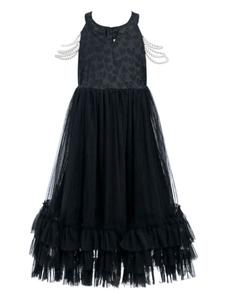 Tulleen платье без рукавов с вышивкой в виде сердца, черный