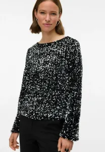 Топ с длинными рукавами partyvmbella Vero Moda, Black