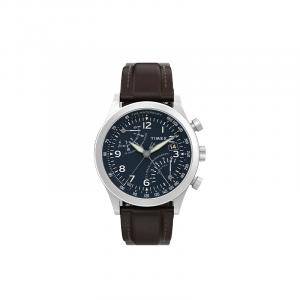 TIMEX Мужские часы Waterbury, кварцевый механизм, ремешок из нержавеющей стали, синий циферблат