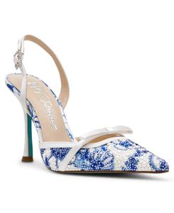 Женские туфли-лодочки на шпильке Roza с цветочным принтом Betsey Johnson, White/Blue Floral