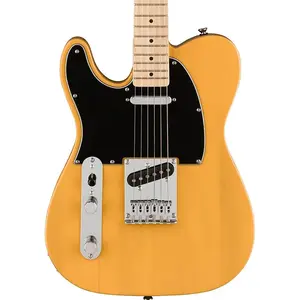 Squier Affinity Series Telecaster для левши, клен, черная накладка, цвет сливочного блонда