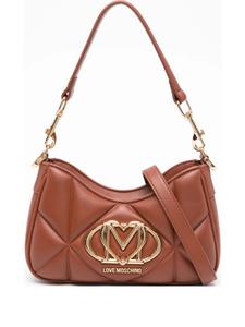 Стеганая сумка через плечо с логотипом Love Moschino, коричневый