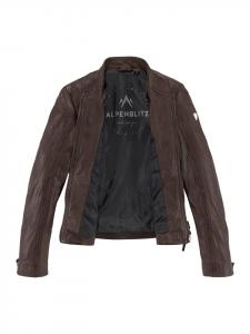 коричневая кожаная куртка ALPENBLITZ