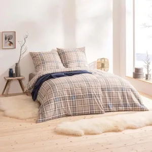 Комплект постельного белья фланель Quirin, бежевый, размер 135x200+80x80 Estella