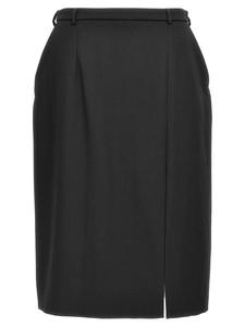 Юбка с разрезом DOLCE & GABBANA, черный