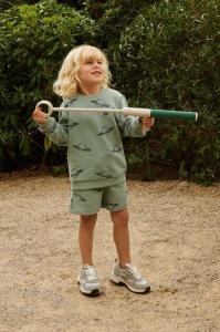 Liewood Детские хлопковые шорты Gram Printed Sweatshorts, зеленый