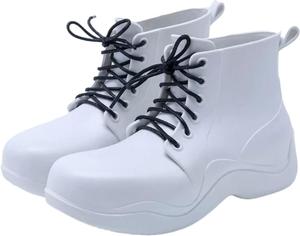 Женские модные резиновые сапоги, противоскользящие, износостойкие водонепроницаемые обувь для работы на улице, рыбалки и путешествий NIAIRKE, White