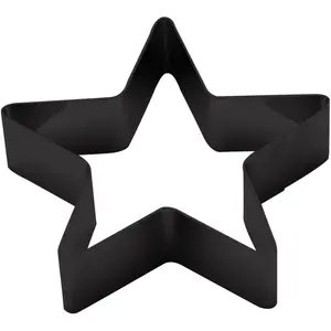 Кольцо для салфеток ECHTWERK, (набор, 4 шт.), набор подставок для салфеток, пряжки для салфеток, дизайн звезды, из нержавеющей стали, черный