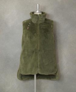 Жилет из искусственного меха Studio Picone, цвет Khaki(054)