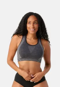 Спортивный бюстгальтер-борцовка средней степени поддержки Smartwool, Black Heather