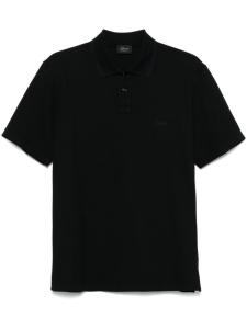 Brioni рубашка поло из ткани пике, черный