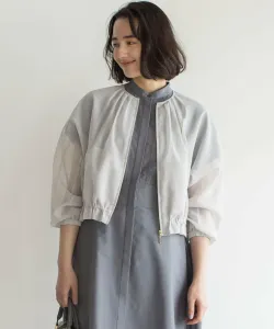 Куртка без воротника из цветной вуали Suite, цвет Light Gray [003]