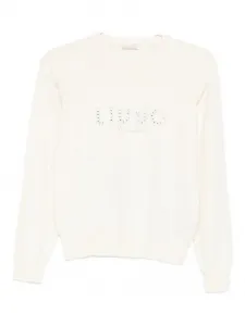 Свитер с логотипом LIU JO, белый