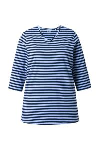 Ulla Popken Лонгслив в цвете Navy, Light Blue