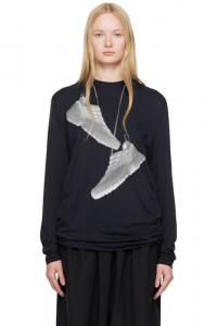 Черная спортивная футболка Salomon Edition с принтом кроссовок MM6 Maison Margiela